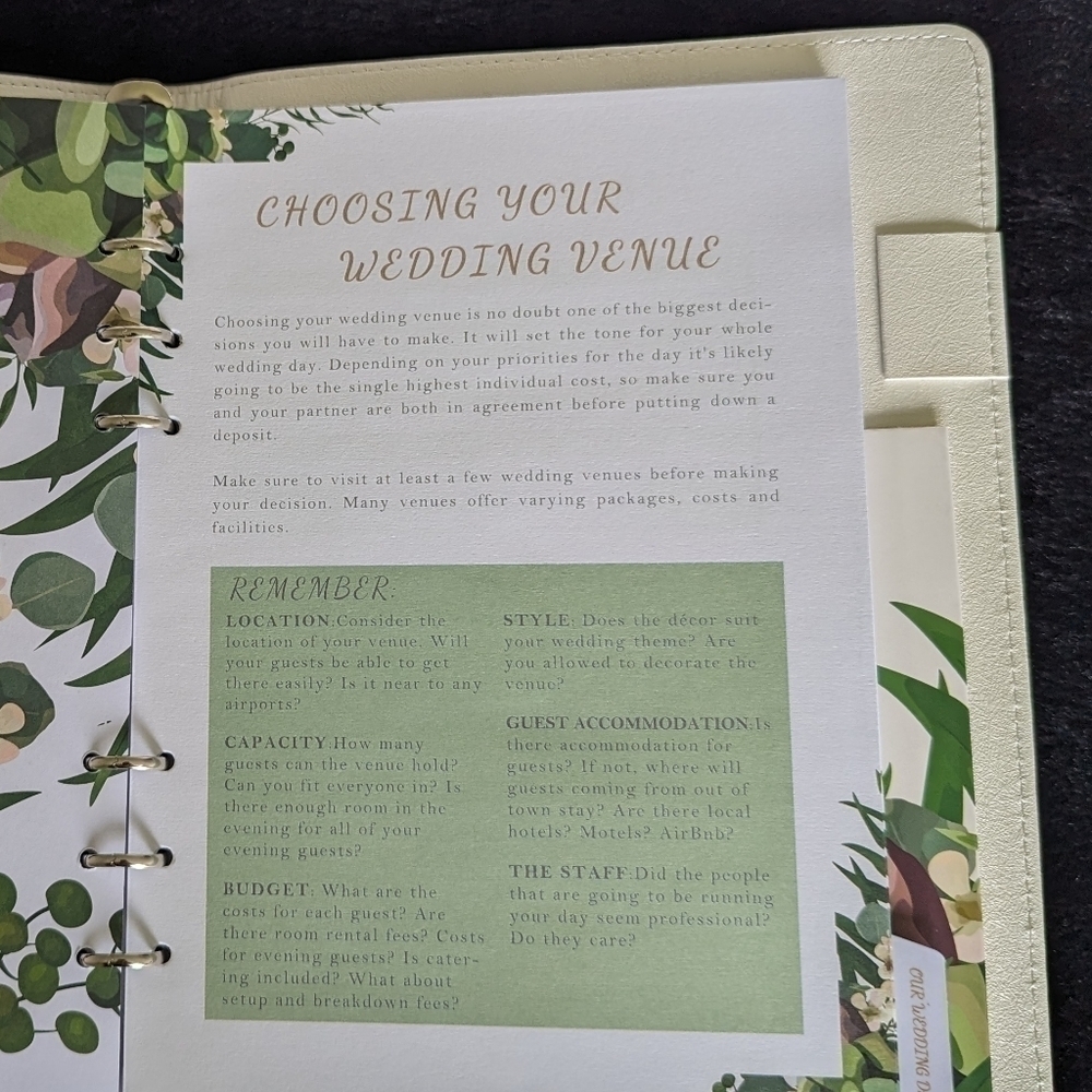 Wedding Planning Notebook - Picture 10 of 12
